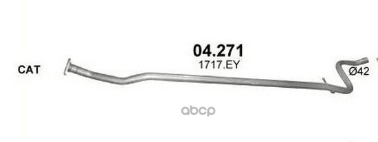 Глушитель Средн Часть Citroen: C2 1.1 05-10 Polmostrow арт. 04.271