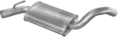 Глушитель Средн Часть Vw: Golf Iii 91-97, Golf Iii Cabriolet 93-98, Vento 91-98 Polmostrow арт. 30.30