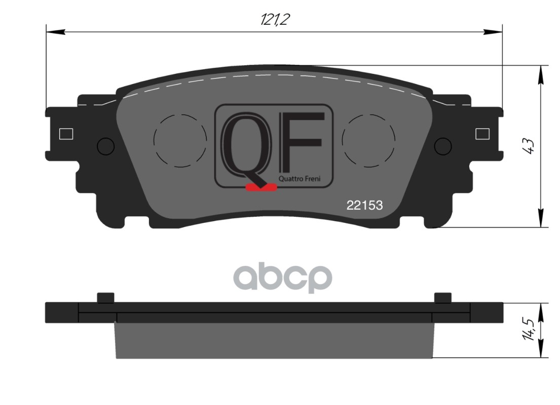 Колодки томозные дисковые к-т LEXUS  TOYOTA QUATTRO FRENI арт. qf510900