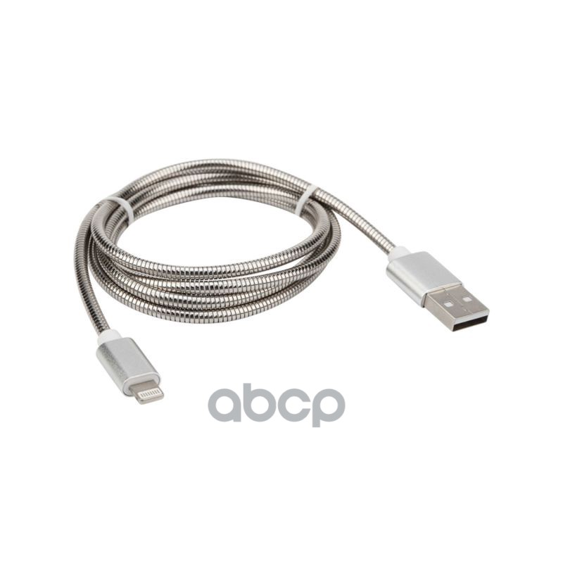 Кабель передачи данных REXANT для iPhone 5/6/7 , шнур в металлической оплетке, серебристый,1 м 18-4247 REXANT арт. 18-4247