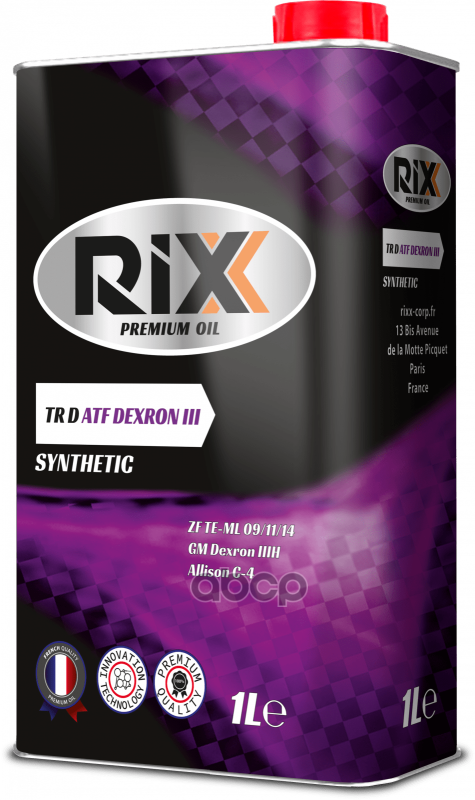 Трансмиссионное Масло Rixx Tr D Atf Dexron-Iii  1 Л RIXX арт. rx0001atx