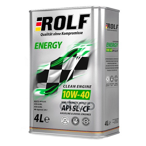 ROLF Масло моторное полусинтетическое Energy 10W40 SL/CF, A3/B4 4л
