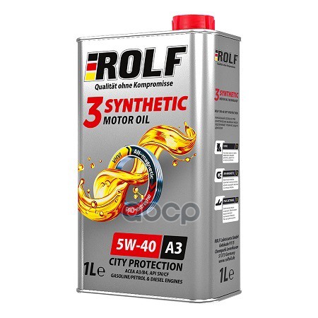 ROLF Масло моторное синтетическое 3-synthetic 5W40 SN/CF, A3/B4 1л
