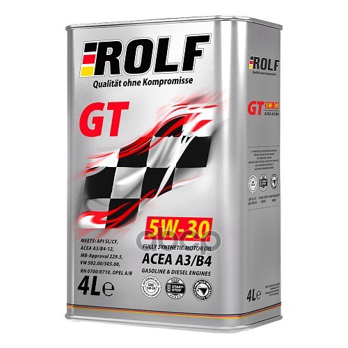 ROLF Масло моторное синтетическое GT 5W30 SL/CF, A3/B4 4л