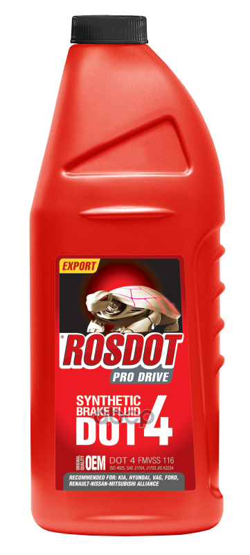 Жидкость тормозная ROSDOT PRO DRIVE DOT4 910 г 430110012 ROSDOT арт. 430110012