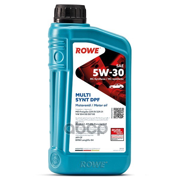 ROWE Масло Моторное Hightec Multi Synt Dpf 5W-30 (1Л) Rowe 20125001099