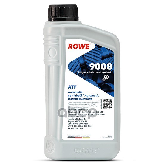 Трансмиссионное масло HIGHTEC ATF 9008 1L 25063-0010-99 25063001099 ROWE арт. 25063001099