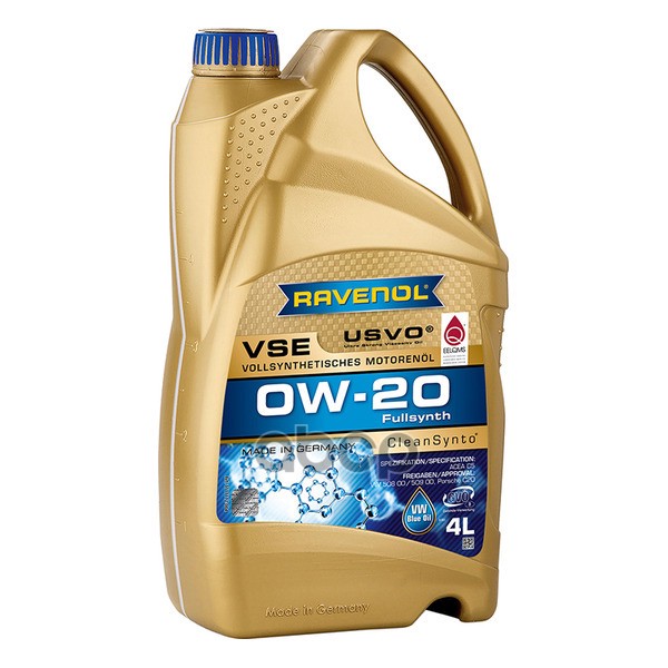 Ravenol Масло моторное 0W-20 4л VSE (синтетика+ПАО) 1111112004