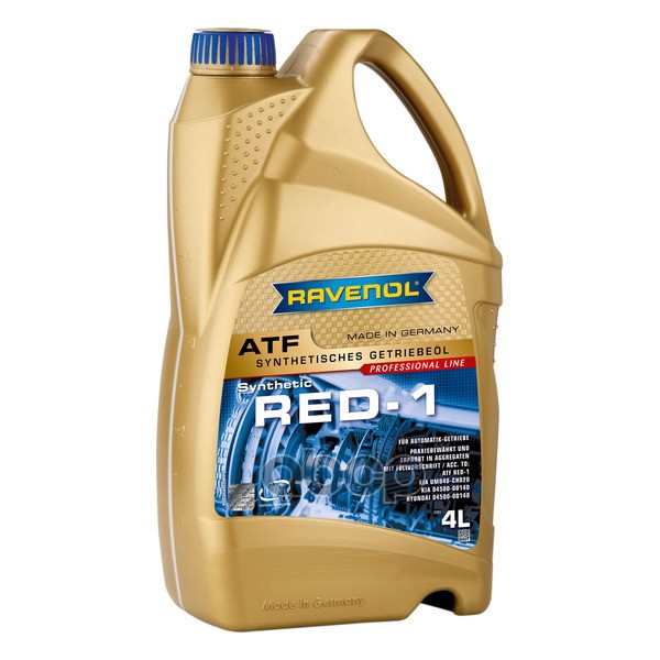 Масло трансмиссионное синтетическое ATF RED-1 4л Ravenol арт. 121111700401999