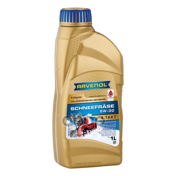 Масло для 4-T снегоуборочной техники RAVENOL Schneefraese 4-Takt 5W-30 1л (115110500101999) 4014835727311 Ravenol арт. 401483...