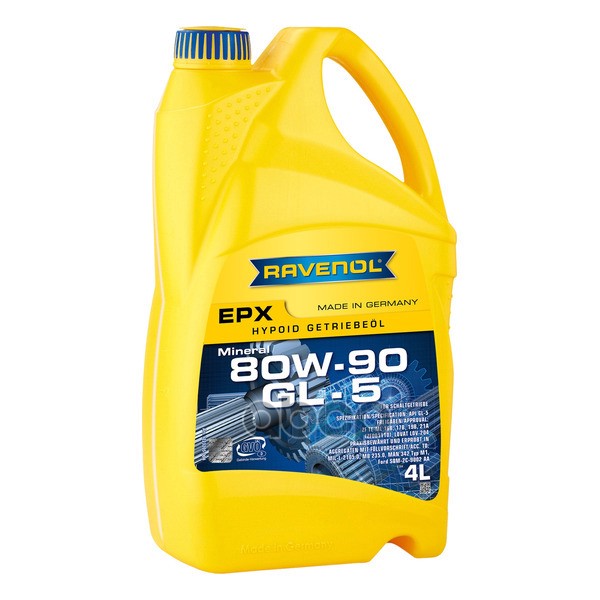 Масло трансмиссионное Getriebeoel EPX SAE 80W-90 GL-5 (4л) Ravenol арт. 4014835734791