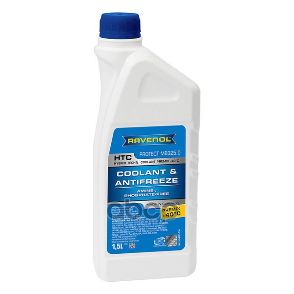 Антифриз готовый к прим. синий HTC Hybrid Techn.Coolant Premix -40C (1 5л) Ravenol арт. 4014835755710