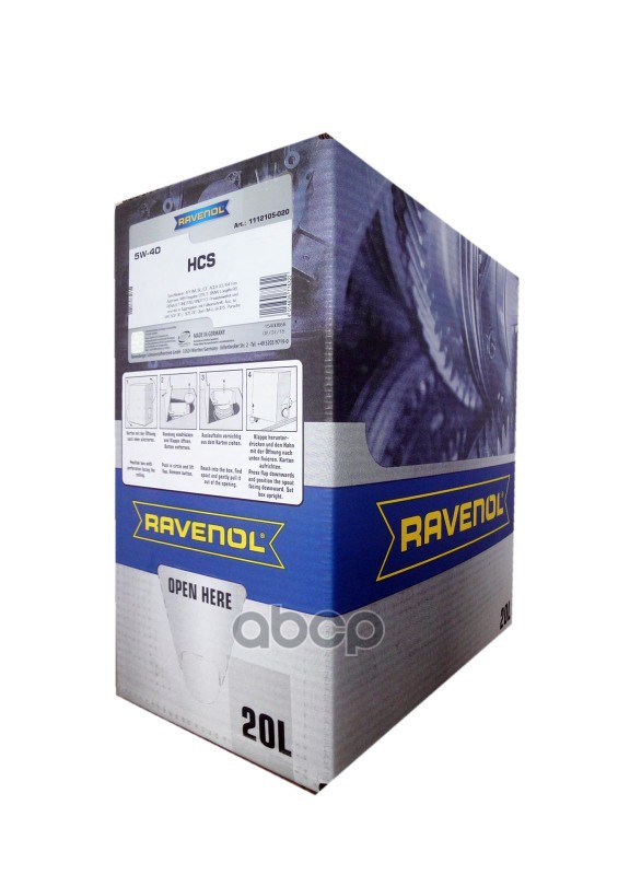 Ravenol Масло моторное HCS SAE 5W-40 (20л) ecobox