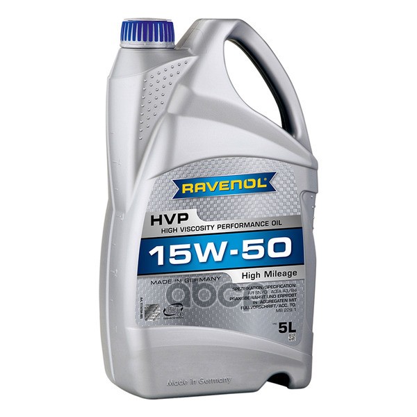 Моторное масло RAVENOL HVP 15W-50 High Viscosity Performance Oil 5л (111610400501999) 4014835803022 Ravenol арт. 4014835803022
