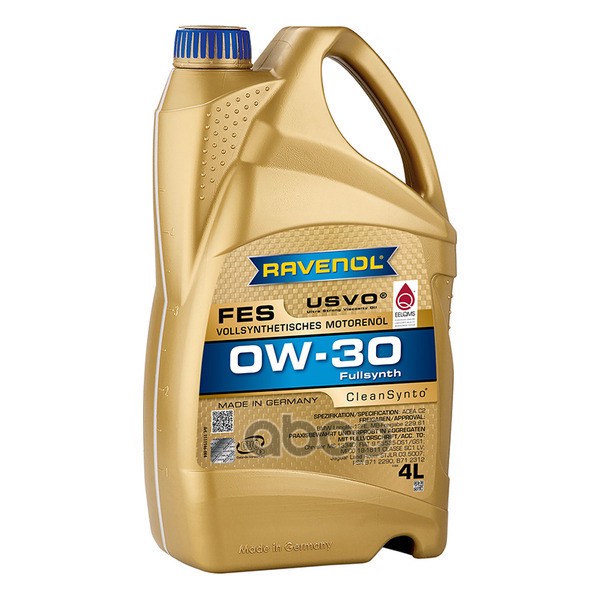 Моторное масло RAVENOL FES 0W-30 4л (111114600401999) 4014835842755 Ravenol арт. 4014835842755