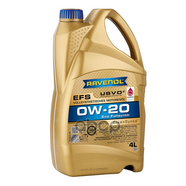 Ravenol Моторное масло RAVENOL EFS 0W-20 4л (111110500401999) 4014835843158