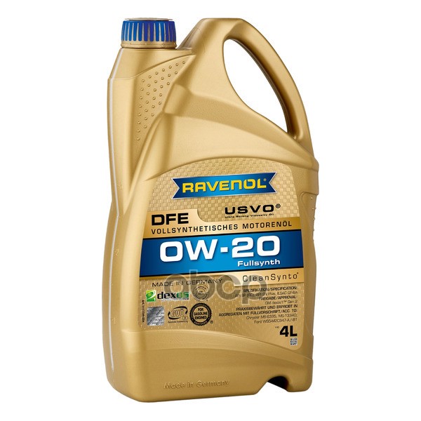 Масло моторное DFE SAE 0W-20 (4л) Ravenol арт. 4014835853768