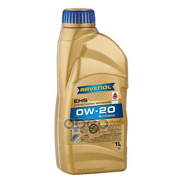 Ravenol Моторное масло RAVENOL EHS 0W-20 1л (111111300101999) 4014835858077