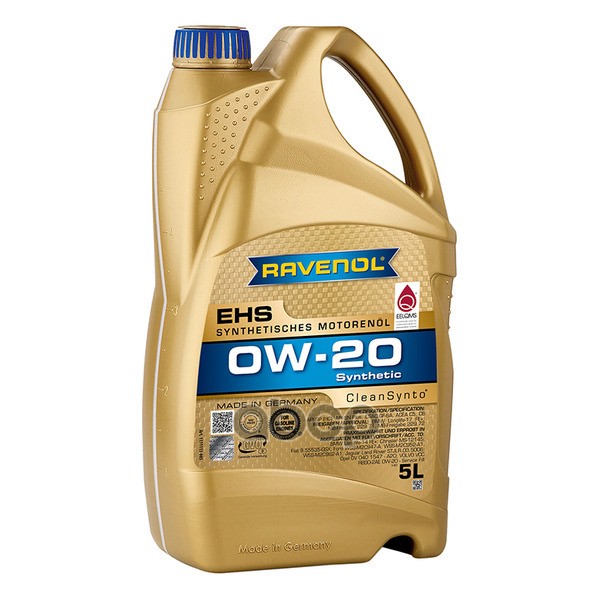 Моторное масло RAVENOL EHS 0W-20 5л (111111300501999) 4014835858138 Ravenol арт. 4014835858138
