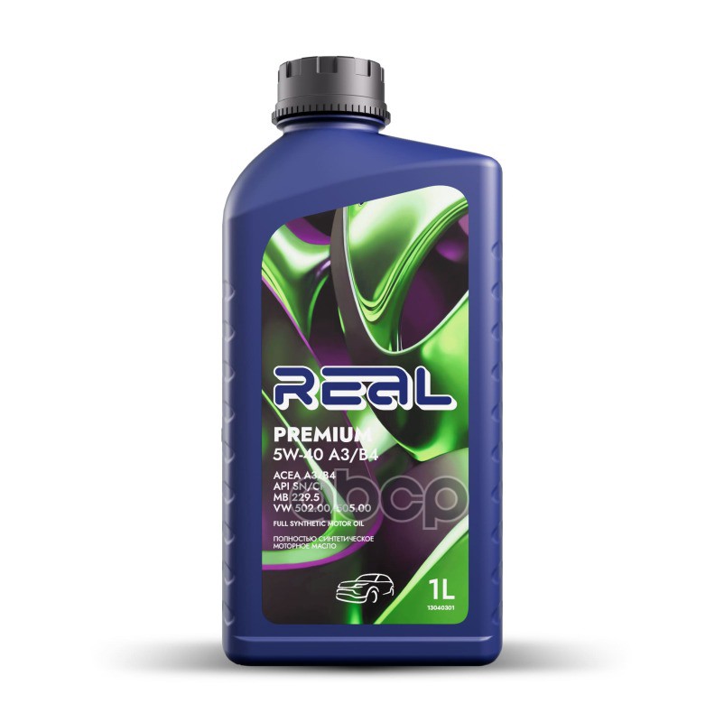 Real Масло моторное ACEA A3/B4; API SN/CF; BMW LL-01; MB 229.5/229.3/226.5; A40; B71 2296 5W40 A3/B4 1Л