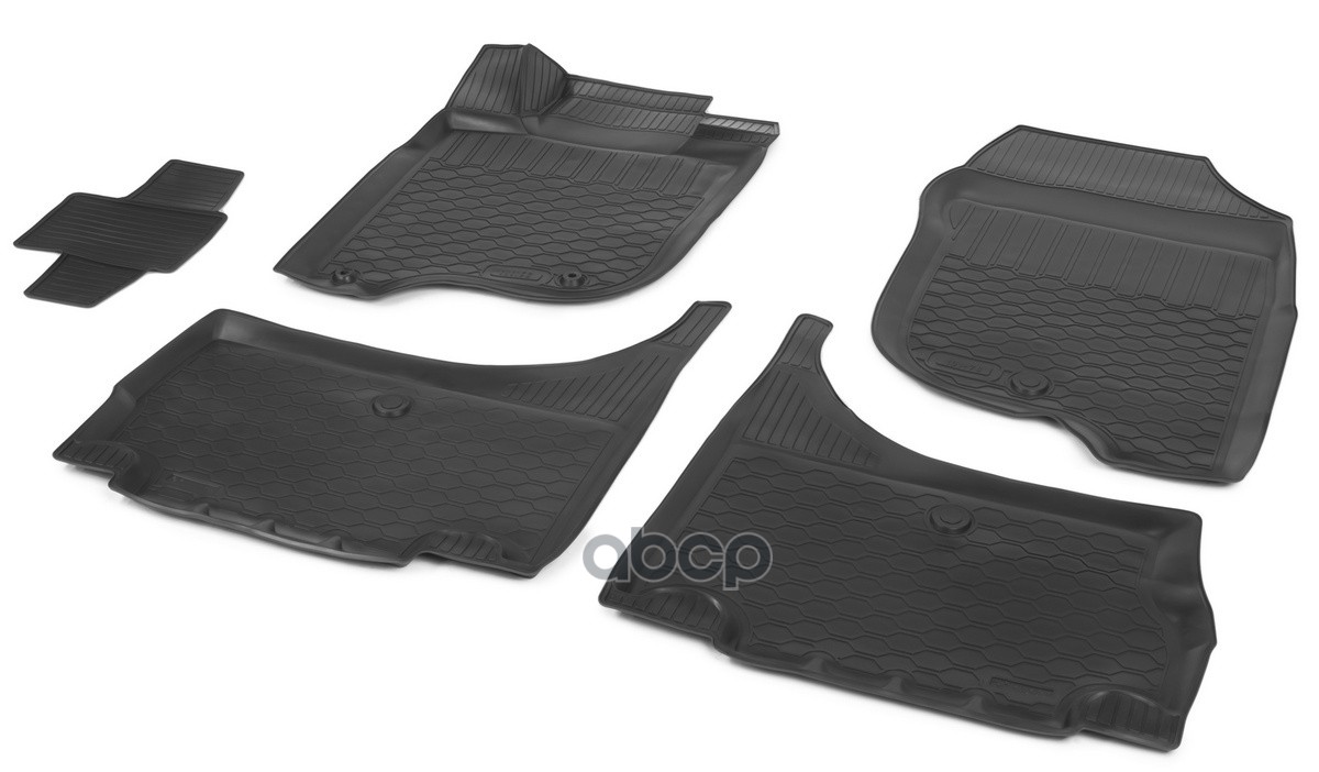 Комплект Автомобильных Ковриков В Салон Mitsubishi L200 V Пикап 2015-2019, Полиуретан, Без Крепежа, 5 Шт. Rival арт. 14003001