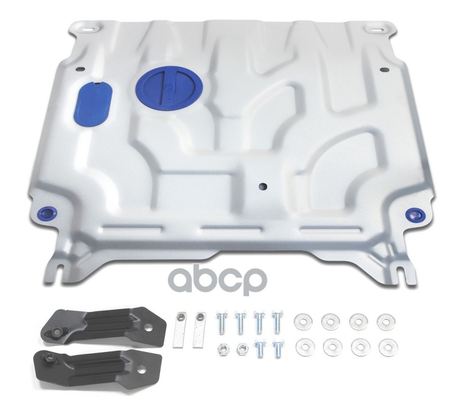 Защита Картера Двигателя И Кпп Hyundai, Kia Solaris, Rio, Rioxline Крепеж В Комплекте Алюминий 3 Мм Серый Rival Rival 333.236...