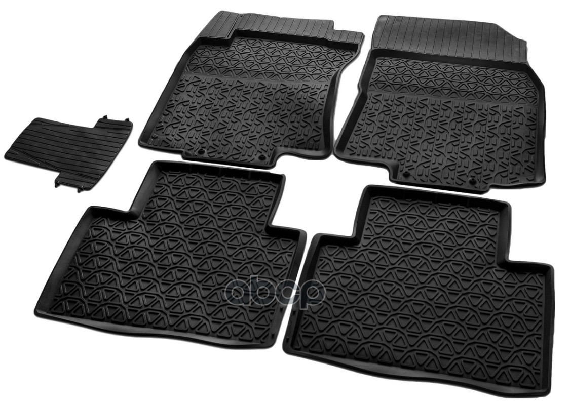 Комплект Автомобильных Ковриков В Салон Nissan X-Trail T32 2015-2018 2018-Н.в., Литьевой Полиуретан, Без Крепежа, 5 Шт. Rival...