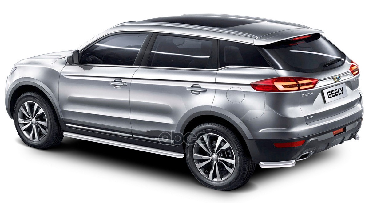 Защита Бампера Заднего D57 Уголки Geely Atlas 2018- Rival арт. R.1904.005