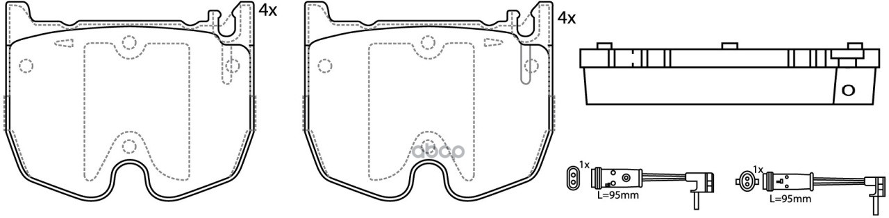 Колодки тормозные дисковые передние (с 2 датчиками износа) SB Nagamochi арт. BP31341W