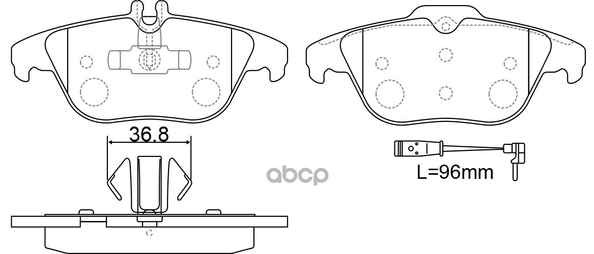 Колодки тормозные дисковые задние к-т MB GLK-Klasse X204 2.0/3.0/3.5L 08-  C-Klasse W204 1.8/2.2/2.5 SB Nagamochi арт. bp31460w