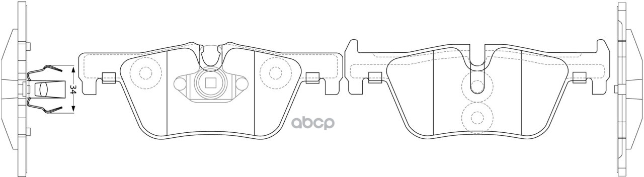Колодки тормозные задние BMW 1 F20 10-/3 F30 11- BP32002 SB Nagamochi арт. BP32002
