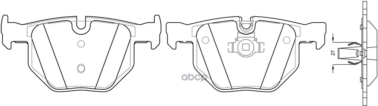 Колодки тормозные задние (BMW E90/E91/E60/E61/E70/E71) BP32093 SB Nagamochi арт. BP32093