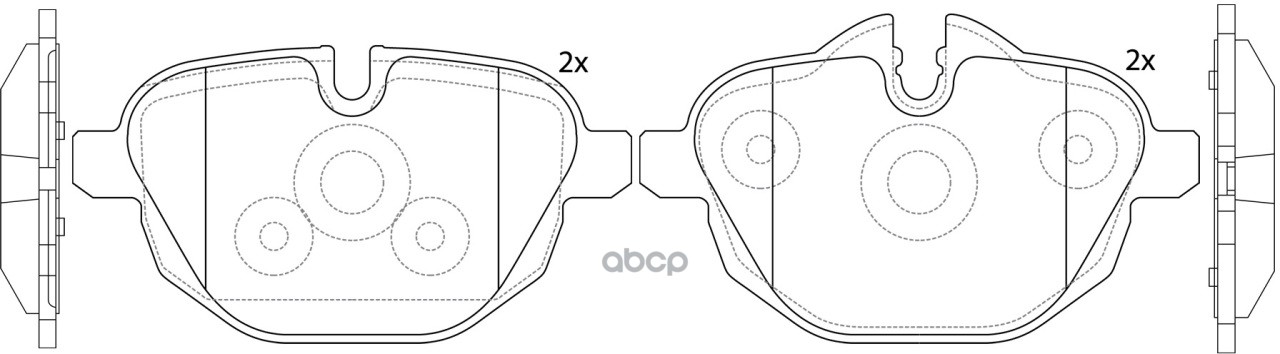 Колодки тормозные дисковые задние к-т BMW 5 2.0 2011 - по наст. время  BMW X3 2.0 2011 - по наст. вр SB Nagamochi арт. bp32546