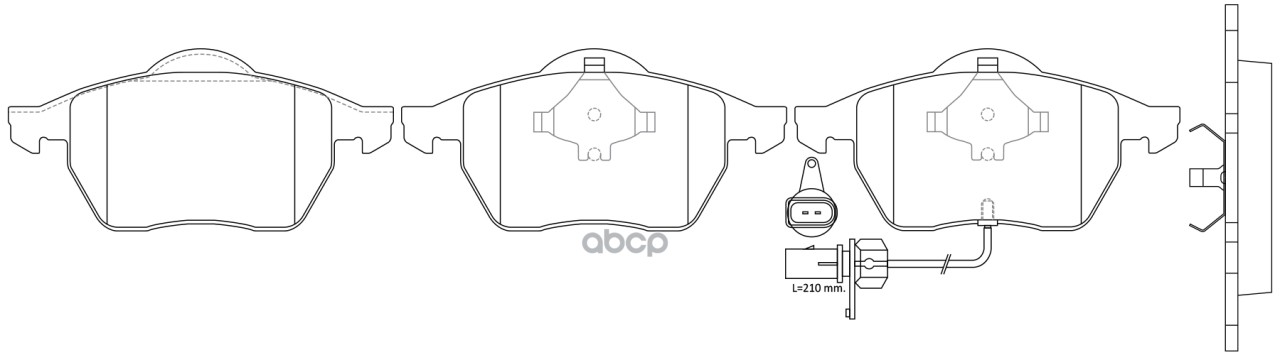 Колодки тормозные дисковые передние (с 2 датчиками износа) SB Nagamochi арт. BP33300W