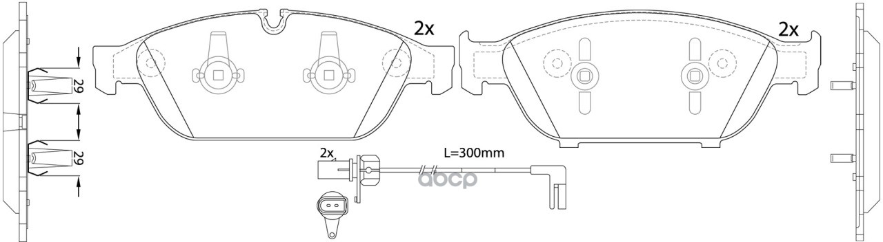 Колодки тормозные дисковые BP33556W SB Nagamochi арт. BP33556W