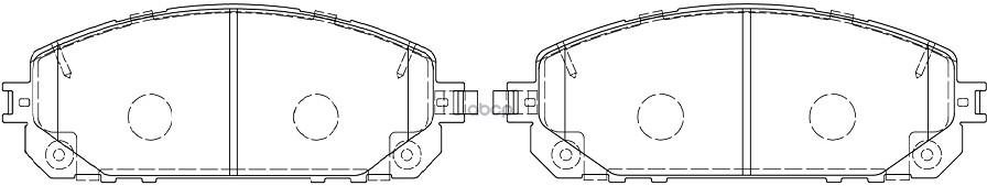 Колодки тормозные дисковые передние к-т Jeep Cherokee SB Nagamochi арт. bp52003