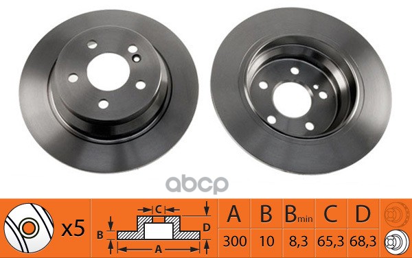 Диск тормозной задний MERCEDES W211/W212 200-350 BR31116 SB Nagamochi арт. BR31116