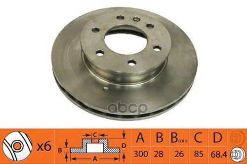 Диск тормозной передний MERCEDES-BENZ   »   315 D 01.07~  MERCEDES-BENZ   »   316 D 02.13~  MERCEDES SB Nagamochi арт. br31127t