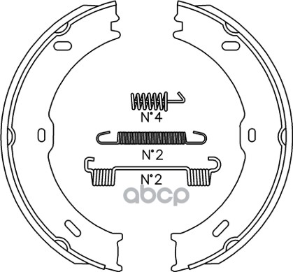 Колодки стояночного тормоза MERCEDES SPRINTER 209-524 06-/VW CRAFTER 30-35/30-50 06- BS31007 SB Nagamochi арт. BS31007