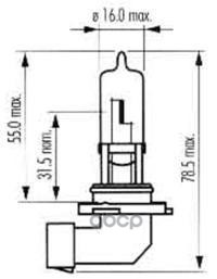 Лампа накаливания HB3 White 12V 60W P20d SCT арт. 202570