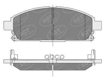 колод. торм.задн. NISSAN PATHFINDER (R50) 97-04/X-TRAIL (T30) 01-07 SCT арт. sp338