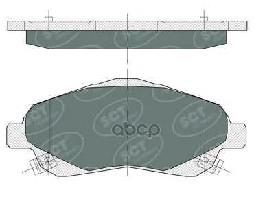 колод. торм.задн. TOYOTA AVENSIS 03-08/COROLLA VERSO 04-09 SCT арт. sp368