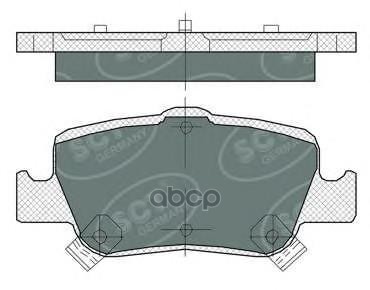колод. торм.перед. TOYOTA COROLLA (E17/E18) 13-/(E15) 07-/AURIS 07/12- SCT арт. sp382