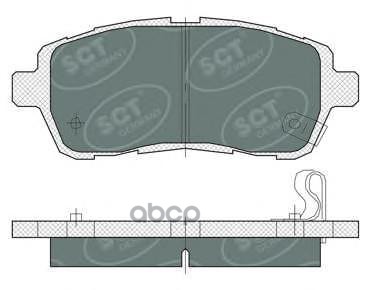 колод. торм.задн. SUZUKI SWIFT 10-/FORD FIESTA 08-/MAZDA 2 07-/11- SCT арт. sp384