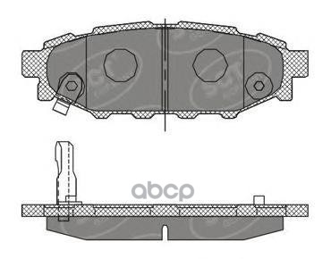 колод. торм.перед. SUBARU XV 12-/OUTBACK/FORESTER/IMPREZA 09-/LEGACY IV/V 03-/09- SCT арт. sp395