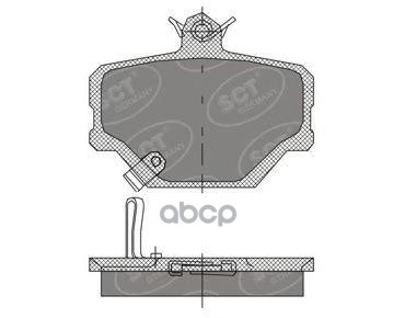 колод. торм.задн. SMART FORTWO 04-13/13-/CITY COUPE 98-04 SCT арт. sp405