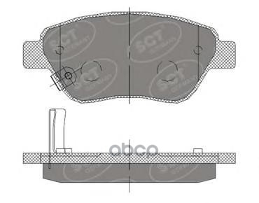 колод. торм.задн. OPEL CORSA 06-/09-/11-/FIAT DOBLO 01-/05-/PANDA 06- SCT арт. sp406