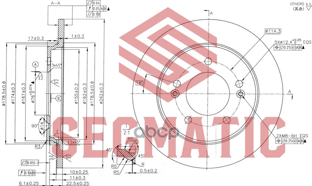 Диск Тормозной Задний SEGMATIC арт. SBD30093157