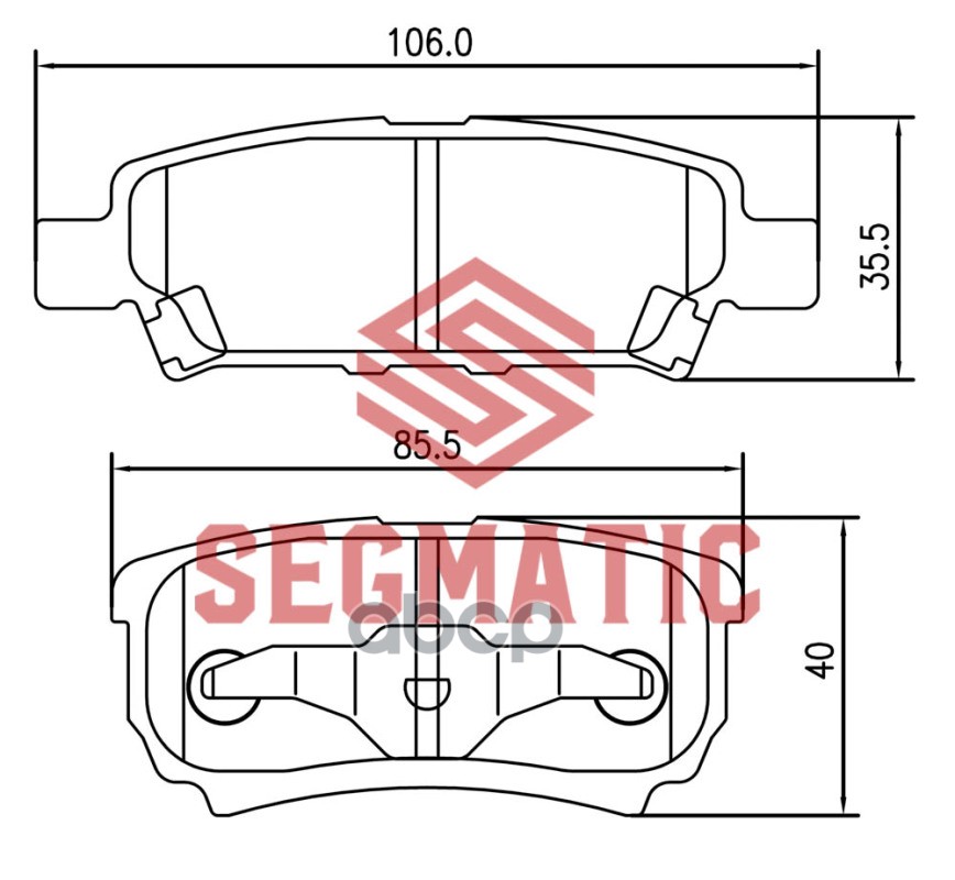 Колодки Тормозные Дисковые Задние SEGMATIC арт. SGBP2566