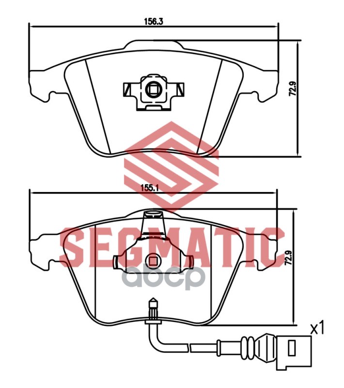 Колодка Торм Диск Пер Volvo S60 2.4 2000-2010  Volvo Xc90 2.5 2002-2006  Volvo S SEGMATIC арт. SGBP2626